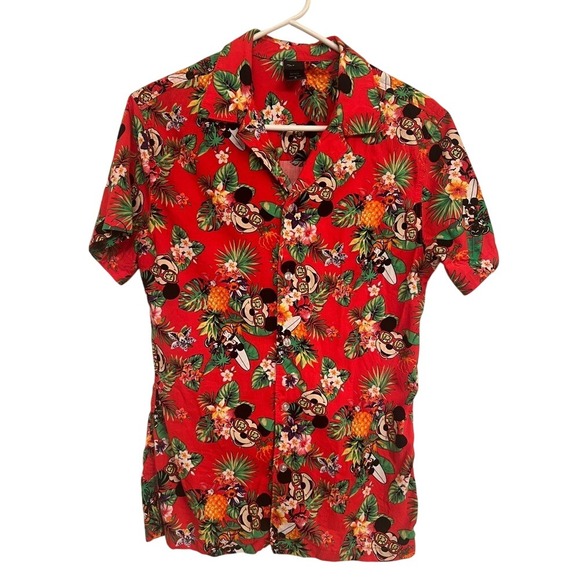 Disney Other - Disney Hawaiian Mickey Short Sleeve Buttoned Shirt, Adult Size‎ Small